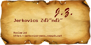 Jerkovics Zénó névjegykártya